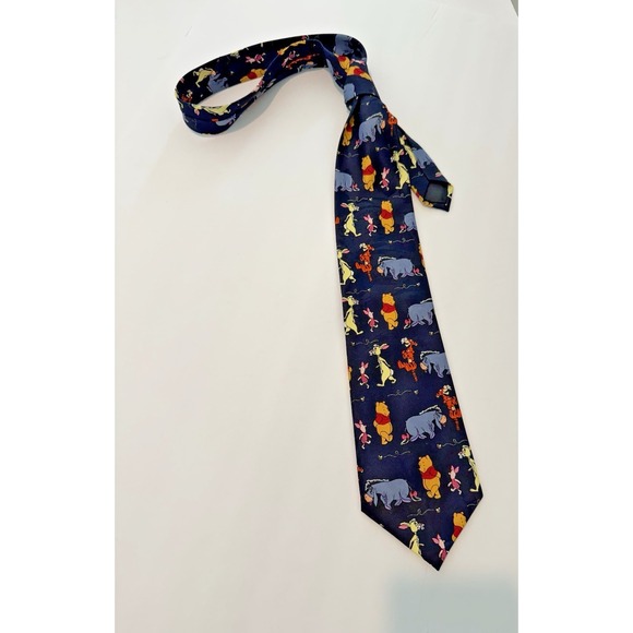 Disney Other - Disney Pooh Mens Necktie Blue Pointed Tie Winnie The Pooh And Friends